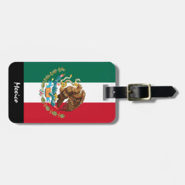 Patriotic Mexico Luggage Tags, Mexikanska Flagga Bagagebricka