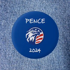 Patriotic Mike Pence 2024 Val Eagle Mörk Knapp