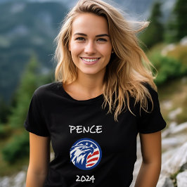 Patriotic Mike Pence 2024 Val Eagle Mörk T Shirt