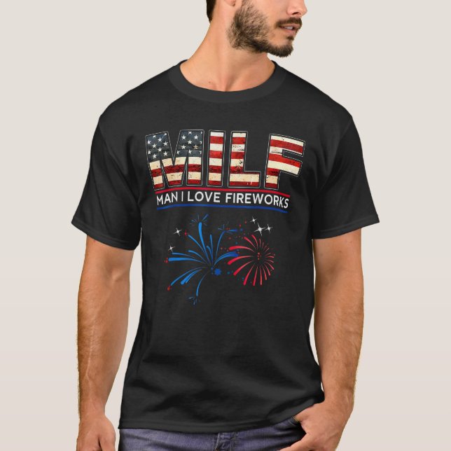 Patriotic MILF Man I Kärlek Fir T Shirt (Framsida)
