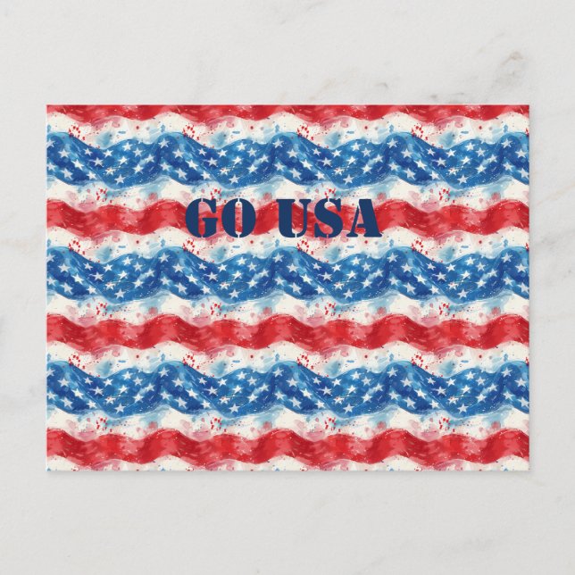 Patriotic Military America USA Postcard Flagga Vykort (Framsida)