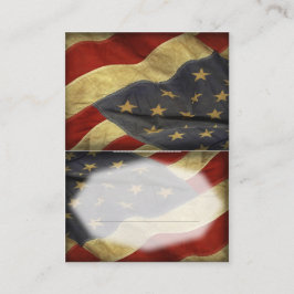 Patriotic Military American Flagga Place Card Placeringskort