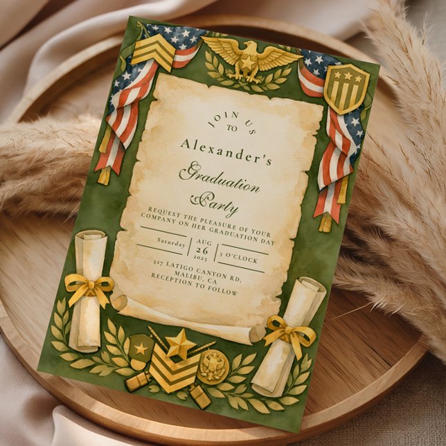 Patriotic Military Graduation Party Inbjudningar (Skapare uppladdad)