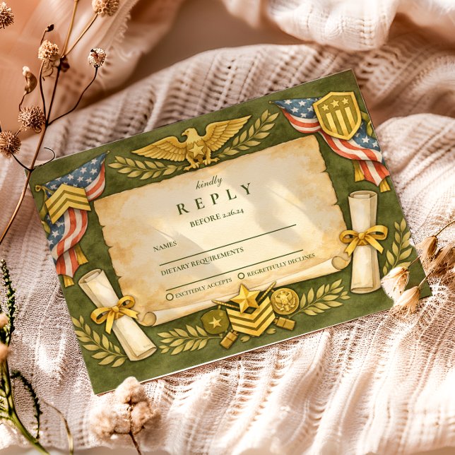 Patriotic Military Graduation Party OSA Kort (Skapare uppladdad)