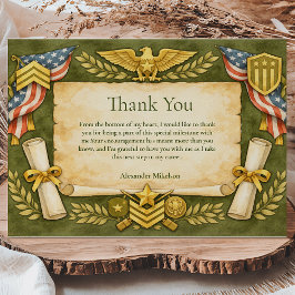 Patriotic Military Graduation Party Tack Kort