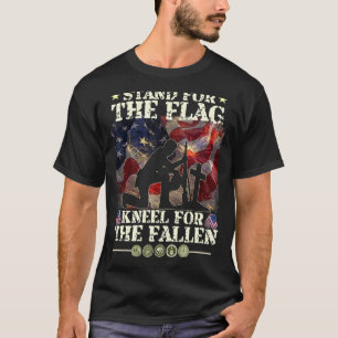 Patriotic Military Veteran American Flagga Ställa T Shirt