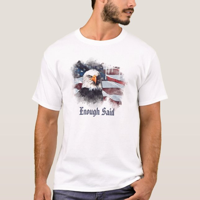 *~* Patriotic Modern American Eagle Head USA flagg T Shirt (Framsida)