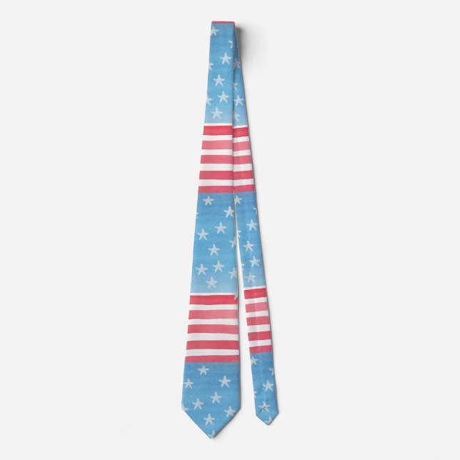 Patriotic Modern Watercolor Flagga Slips (Framsida)