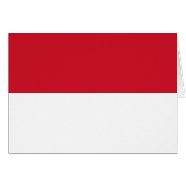 Patriotic Monaco Flagga Hälsningskort (Framsidan Horizontal)