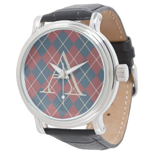 Patriotic Monogram Argyle Watch Armbandsur (Vinklad)
