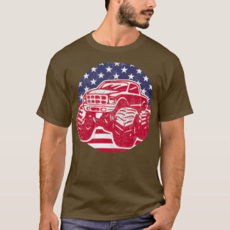 Patriotic Monster Lastbil T Shirt