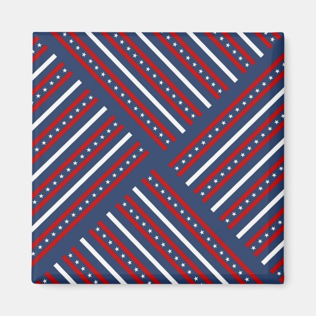 Patriotic Mönster Rand Magnet (Framsidan)