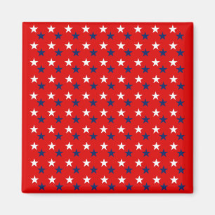 Patriotic Mönster Stars on Red Magnet