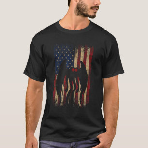 Patriotic Mothman American Flagga Mothman Cryptid T Shirt