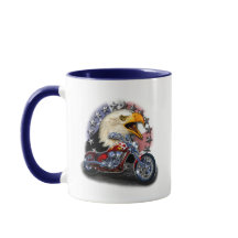 Patriotic Motorcycle Eagle