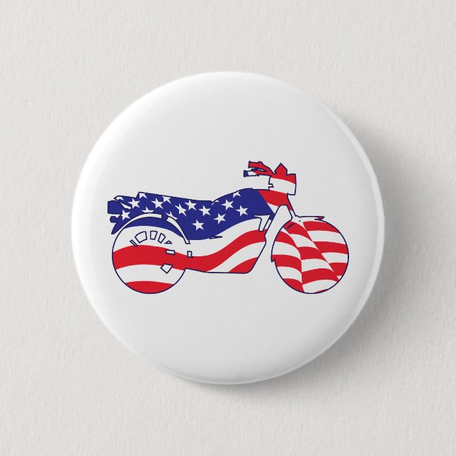 Patriotic Motorcycle Knapp (Framsida)