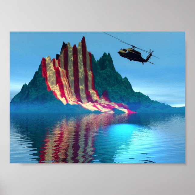 Patriotic Mountain Poster (Framsidan)