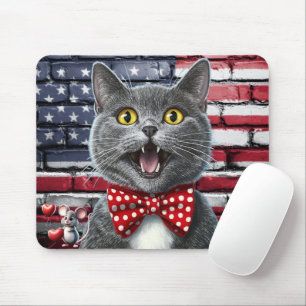 Patriotic Mouse och Cat Mouse Pad Musmatta