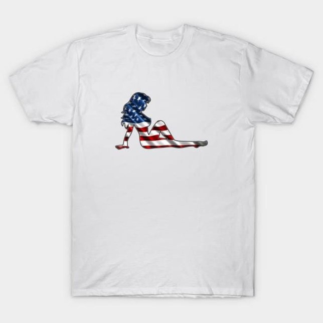 Patriotic Mudflap Girl T Shirt (Skapare uppladdad)
