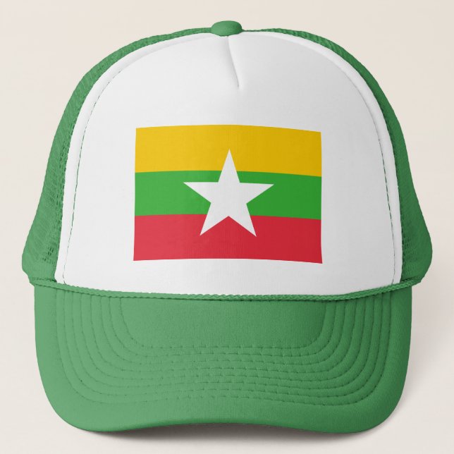 Patriotic Myanmar Flagga Keps (Framsida)