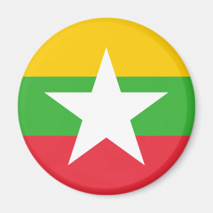 Patriotic Myanmar Flagga Magnet