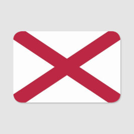 Patriotic namn bricka med flagga Alabama, Förenta  Namnbricka
