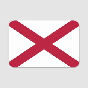 Patriotic namn bricka med flagga Alabama, Förenta Namnbricka