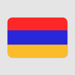 Patriotic namn bricka med flagga Armenien Namnbricka
