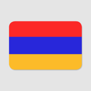 Patriotic namn bricka med flagga Armenien Namnbricka