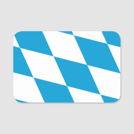 Patriotic namn bricka med flagga av Bayern, Tyskla Namnbricka