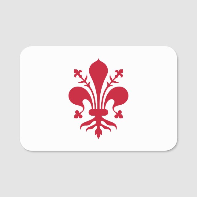 Patriotic namn bricka med flagga av Florens Namnbricka (Framsida)