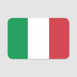 Patriotic namn bricka med flagga av Italien Namnbricka