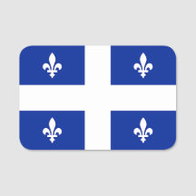 Patriotic namn bricka med flagga av Quebec