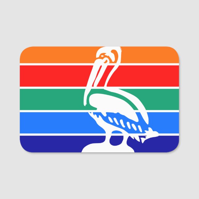 Patriotic namn bricka med flagga av Sankt Petersbu Namnbricka (Framsida)