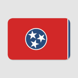 Patriotic namn bricka med flagga av Tennessee Namnbricka