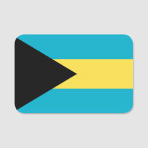 Patriotic namn bricka med flagga Bahamas