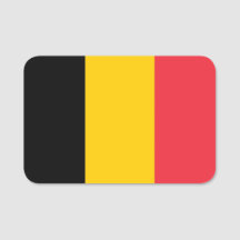 Patriotic namn bricka med flagga Belgien