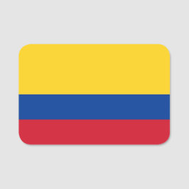 Patriotic namn bricka med flagga Colombia Namnbricka