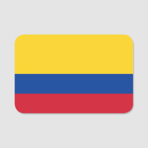 Patriotic namn bricka med flagga Colombia Namnbricka