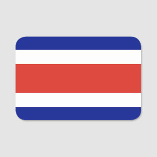 Patriotic namn bricka med flagga Costa Rica Namnbricka