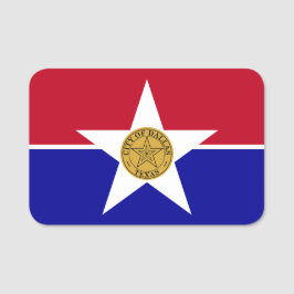 Patriotic namn bricka med flagga Dallas Namnbricka
