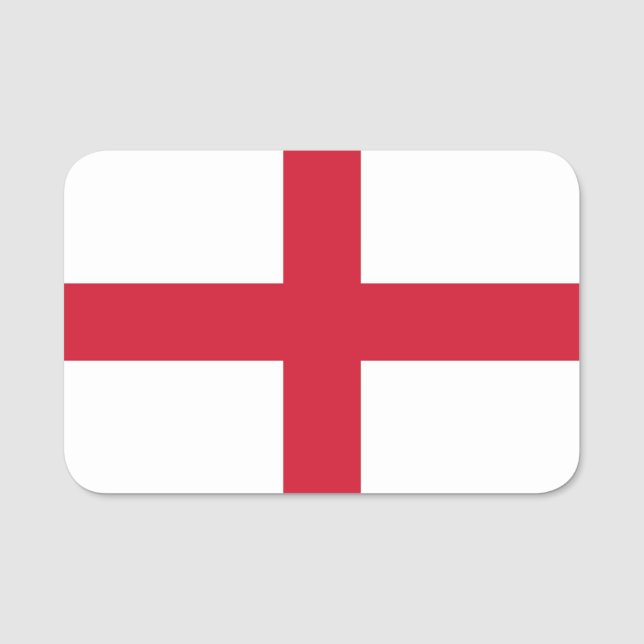 Patriotic namn bricka med flagga England Namnbricka (Framsida)