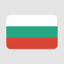Patriotic namn bricka med flagga från Bulgarien