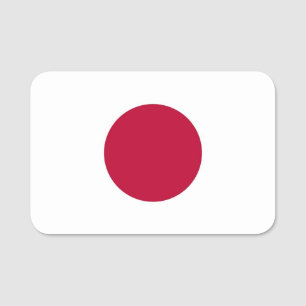 Patriotic namn bricka med flagga från Japan Namnbricka