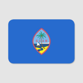 Patriotic namn bricka med flagga Guam, USA Namnbricka