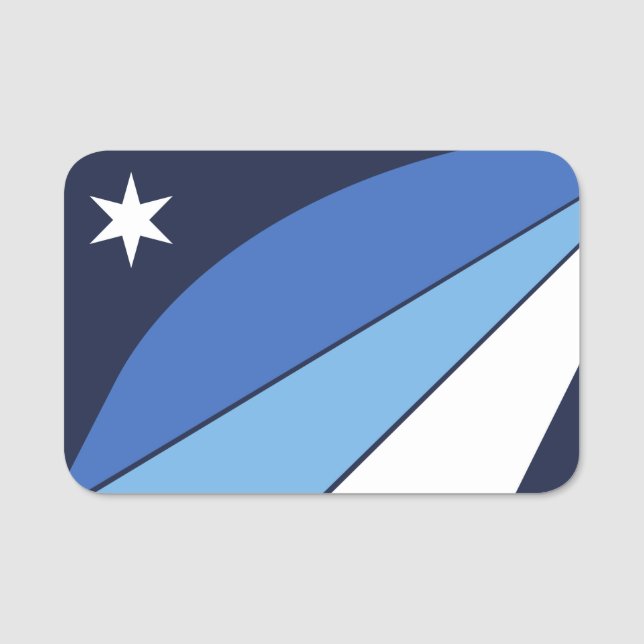 Patriotic namn bricka med flagga i Columbia City Namnbricka (Framsida)