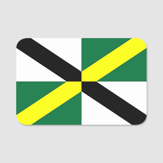 Patriotic namn bricka med flagga i Monterey City Namnbricka (Framsida)