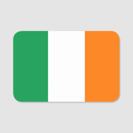 Patriotic namn bricka med flagga Irland Namnbricka