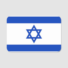 Patriotic namn bricka med flagga Israel Namnbricka