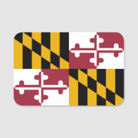 Patriotic namn bricka med flagga Maryland, USA